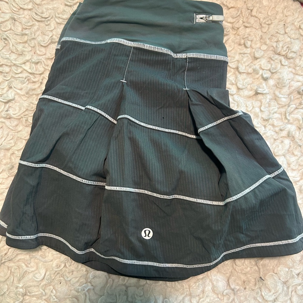 Limited edition Lululemon Athletica Green Midi Fit and Flare Skirt